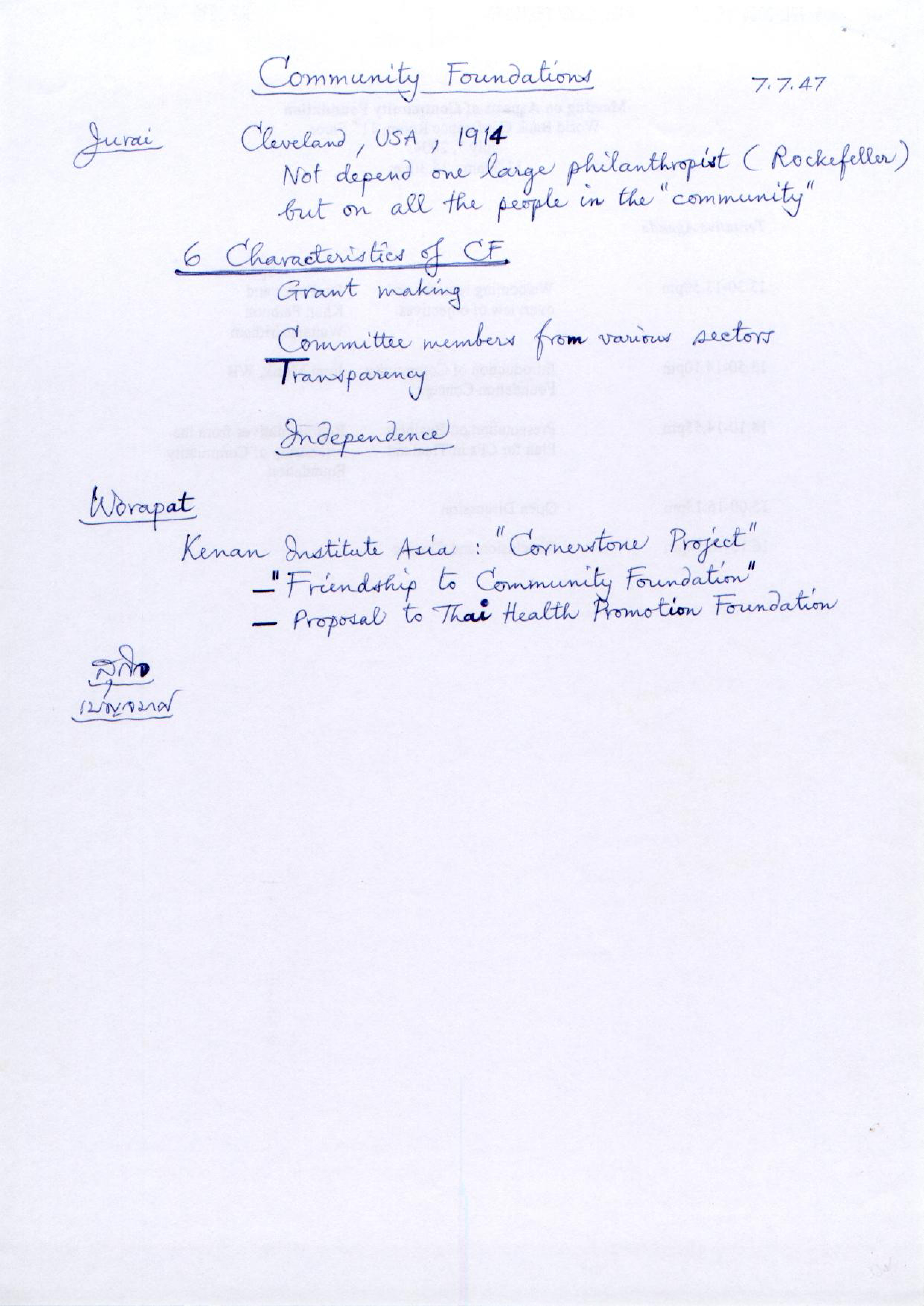 Community Foundations