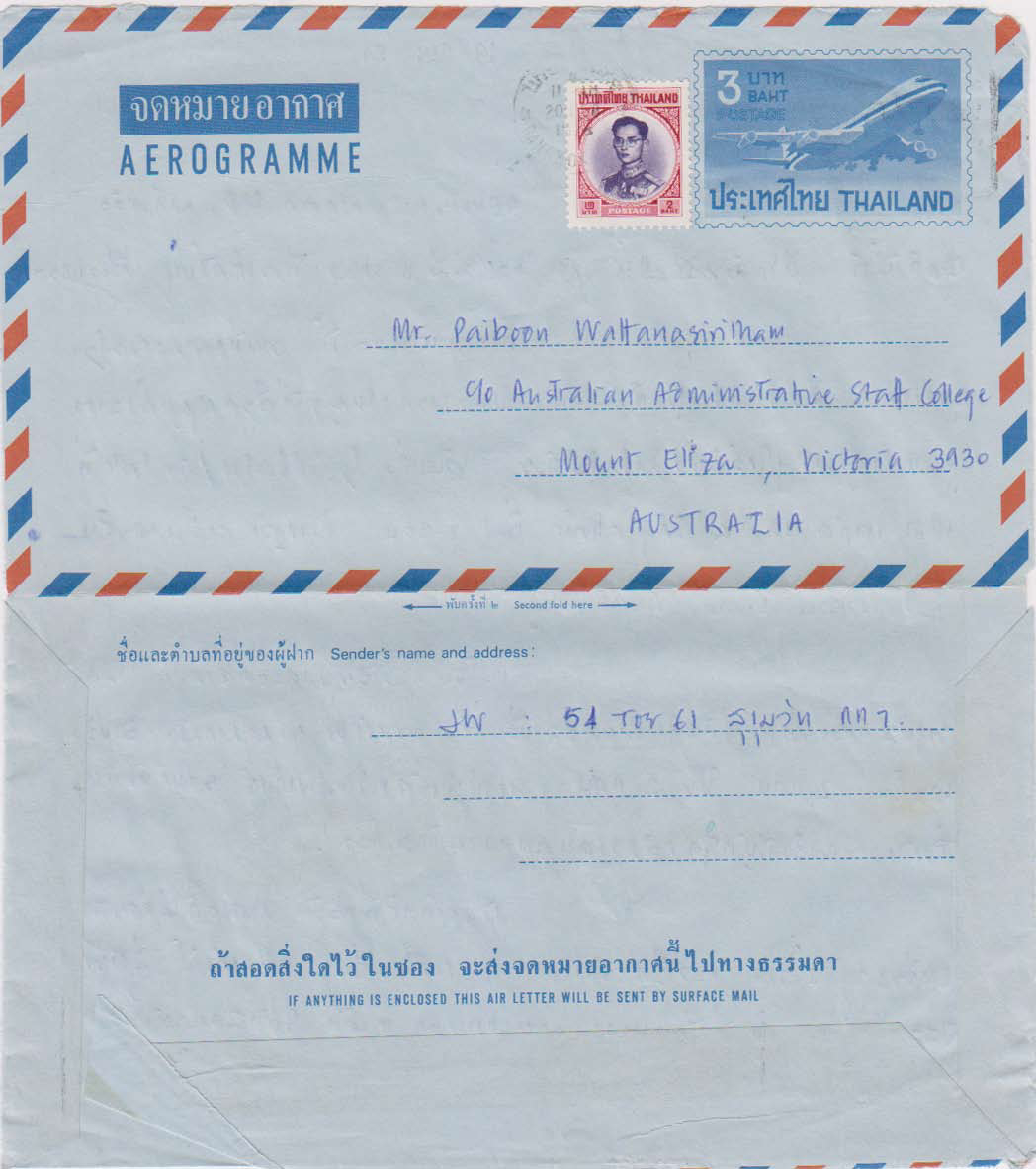 จดหมายจากคุณชฎา วัฒนศิริธรรม (ฉบับที่ 1)