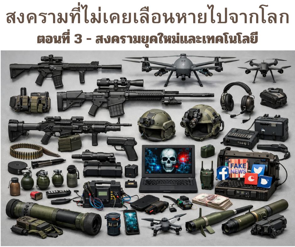 สงครามที่ไม่เคยเลือนหายไปจากโลก ตอนที่ 3 สงครามยุคใหม่และเทคโนโลยี