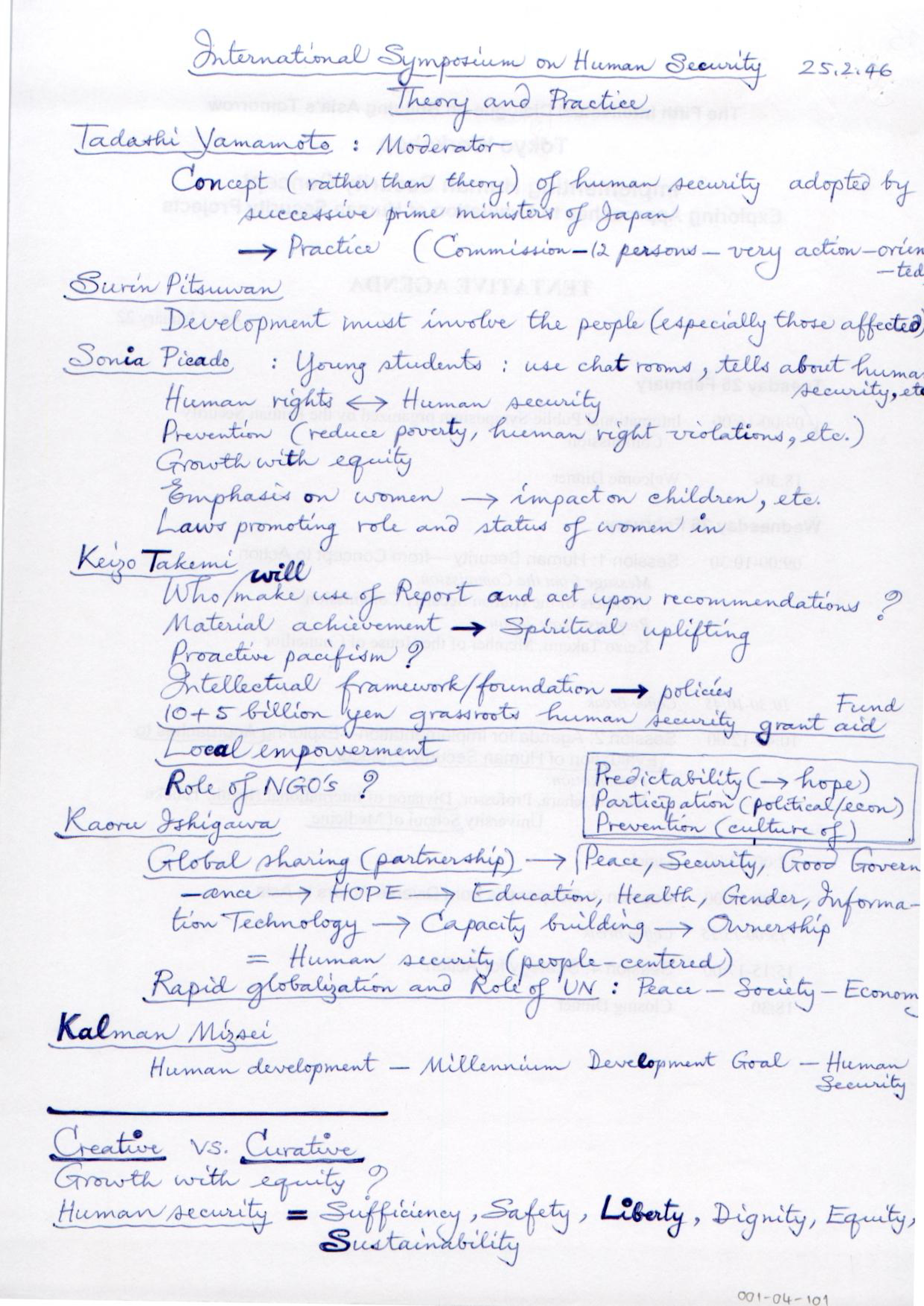 International Symposium on Human Security Theory and Practice