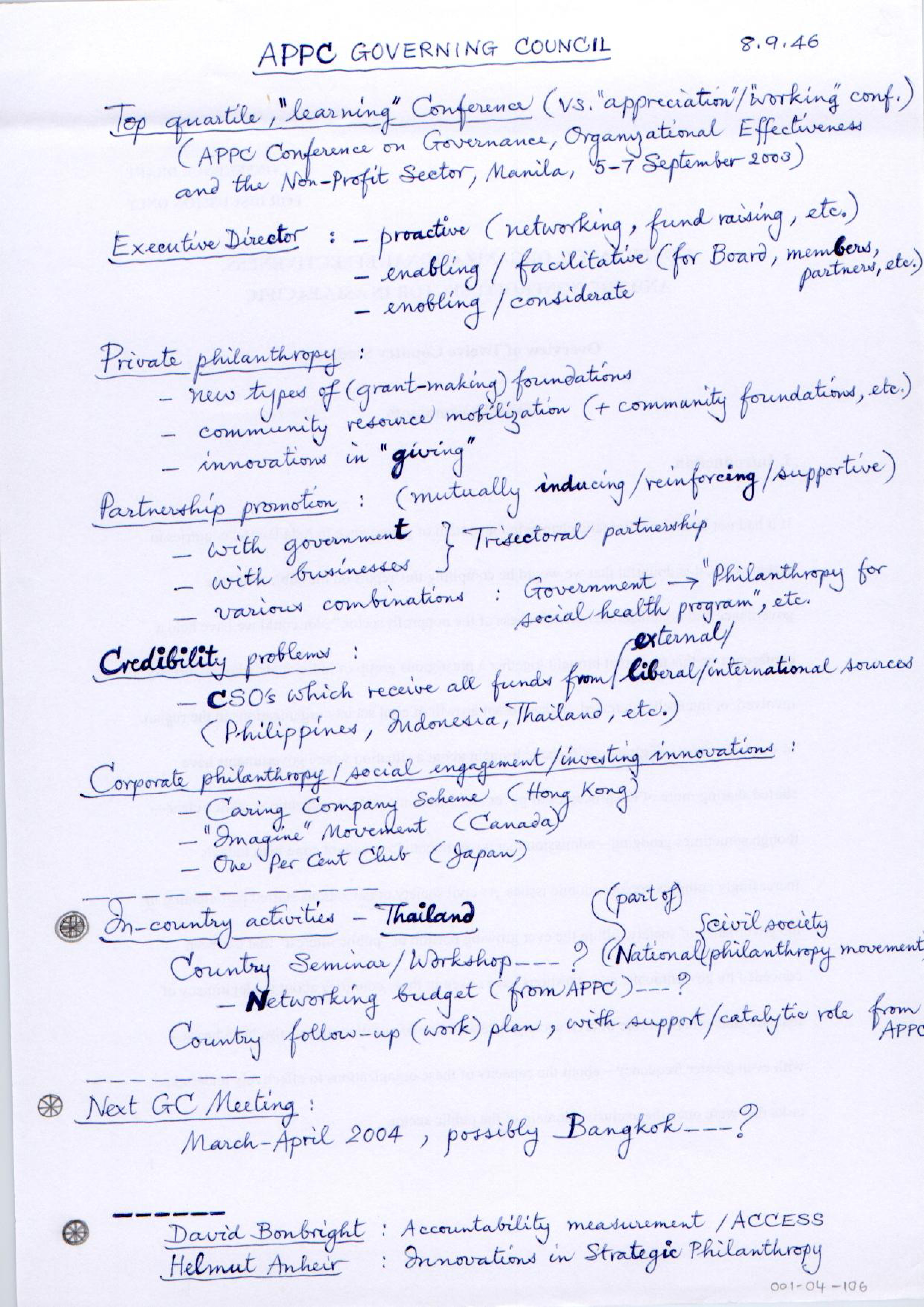 APPC Governing Council