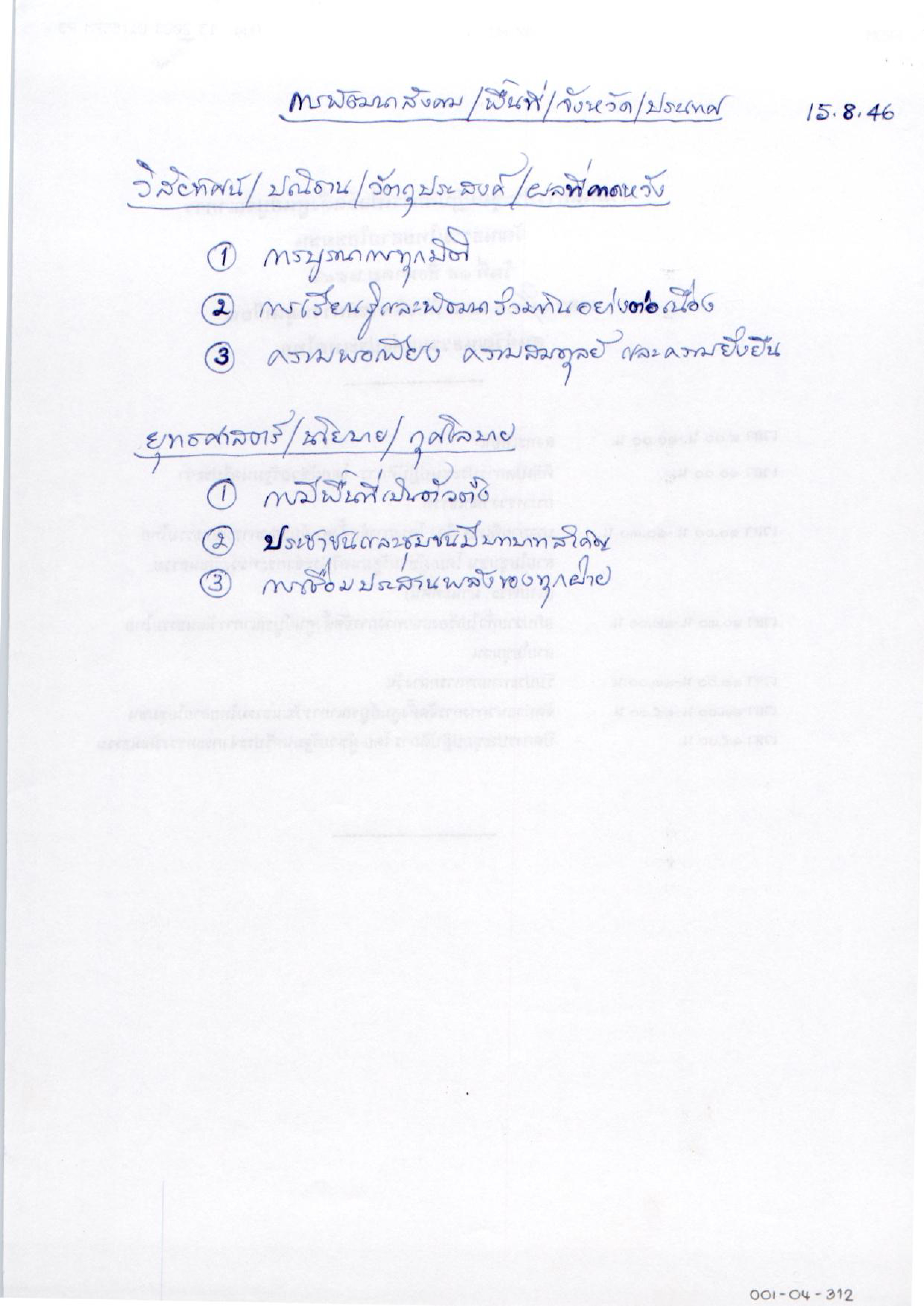 การพัฒนาสังคม/พื้นที่/จังหวัด/ประเทศ