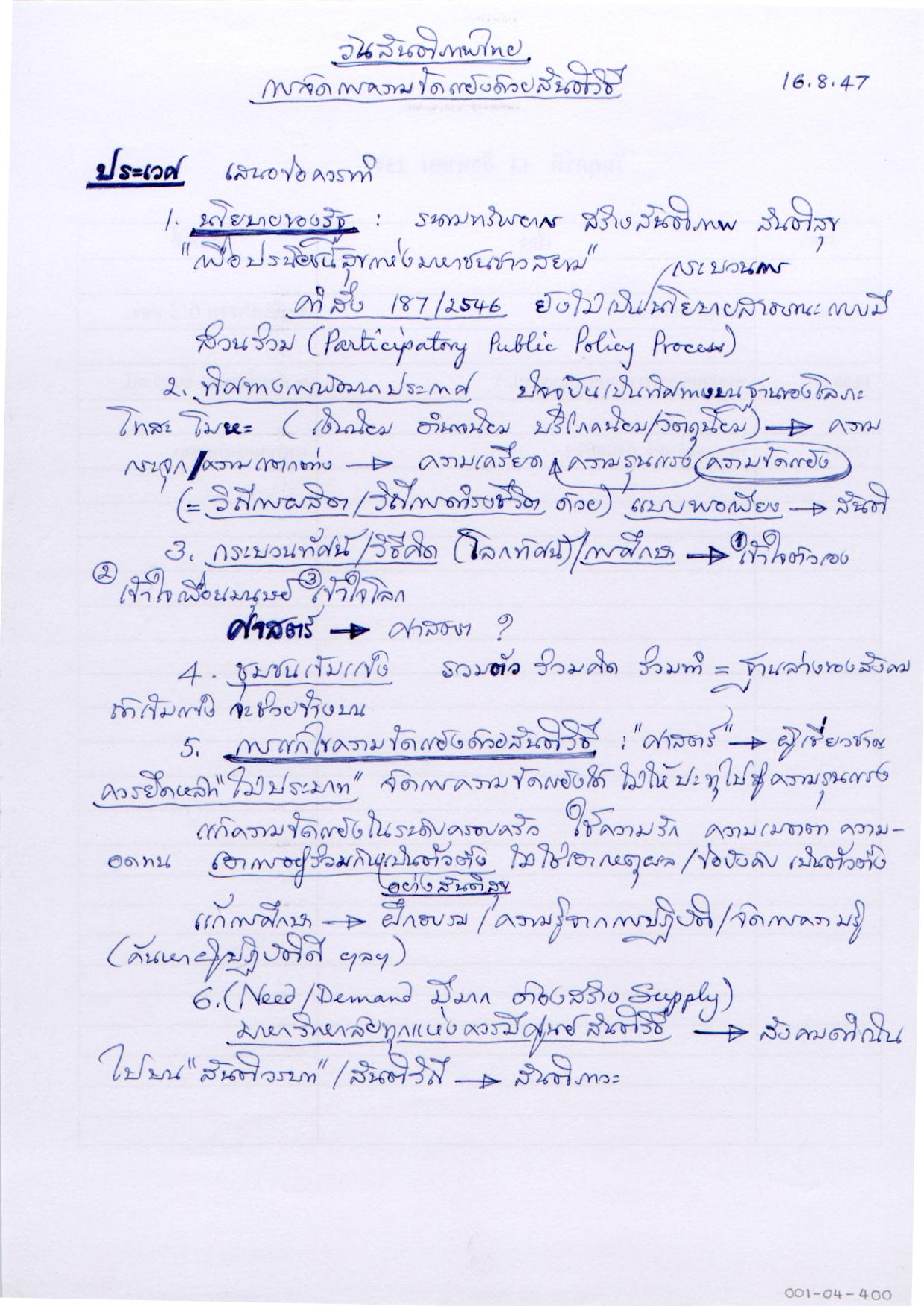 วันสันติภาพไทย การจัดการความขัดแย้งด้วยสันติวิธี