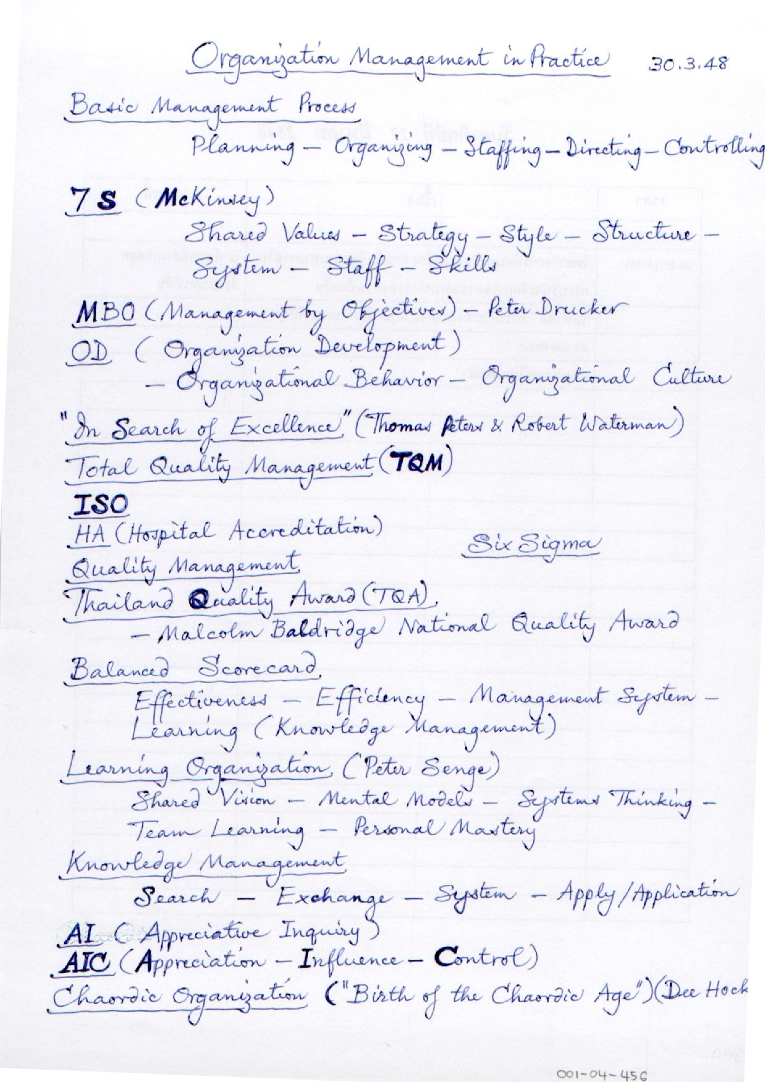 Organization Management in Practice