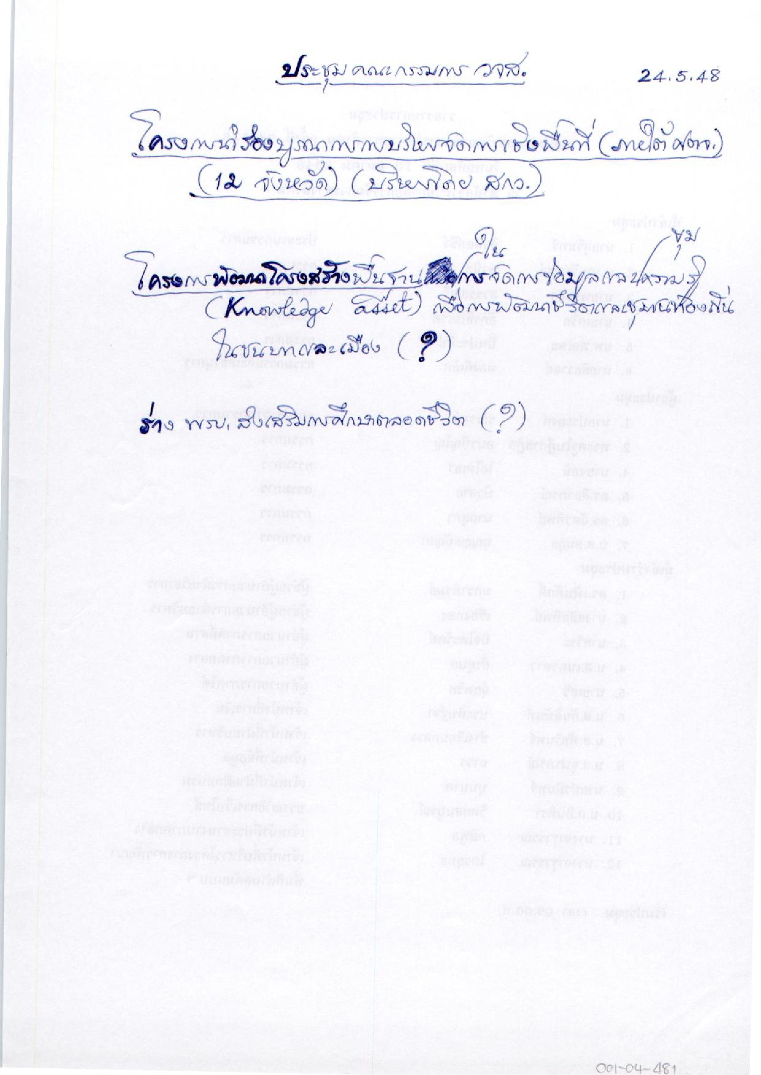 ประชุมคณะกรรมการ วจส.