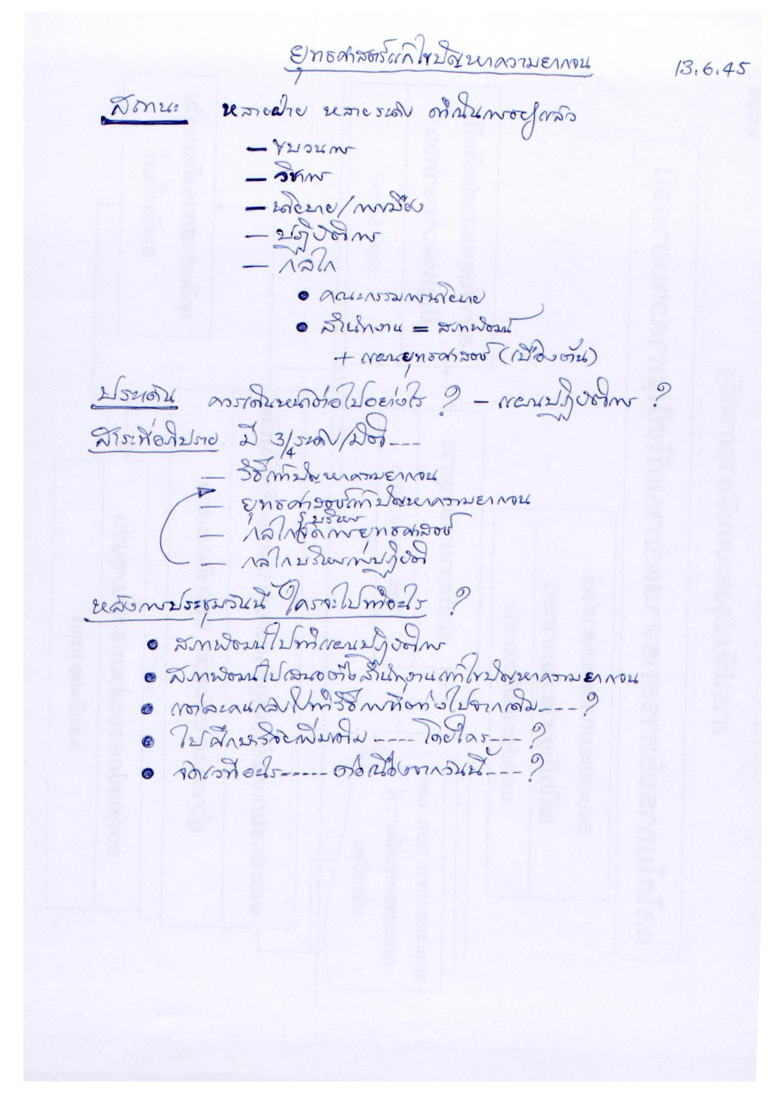 ยุทธศาสตร์แก้ไขปัญหาความยากจน