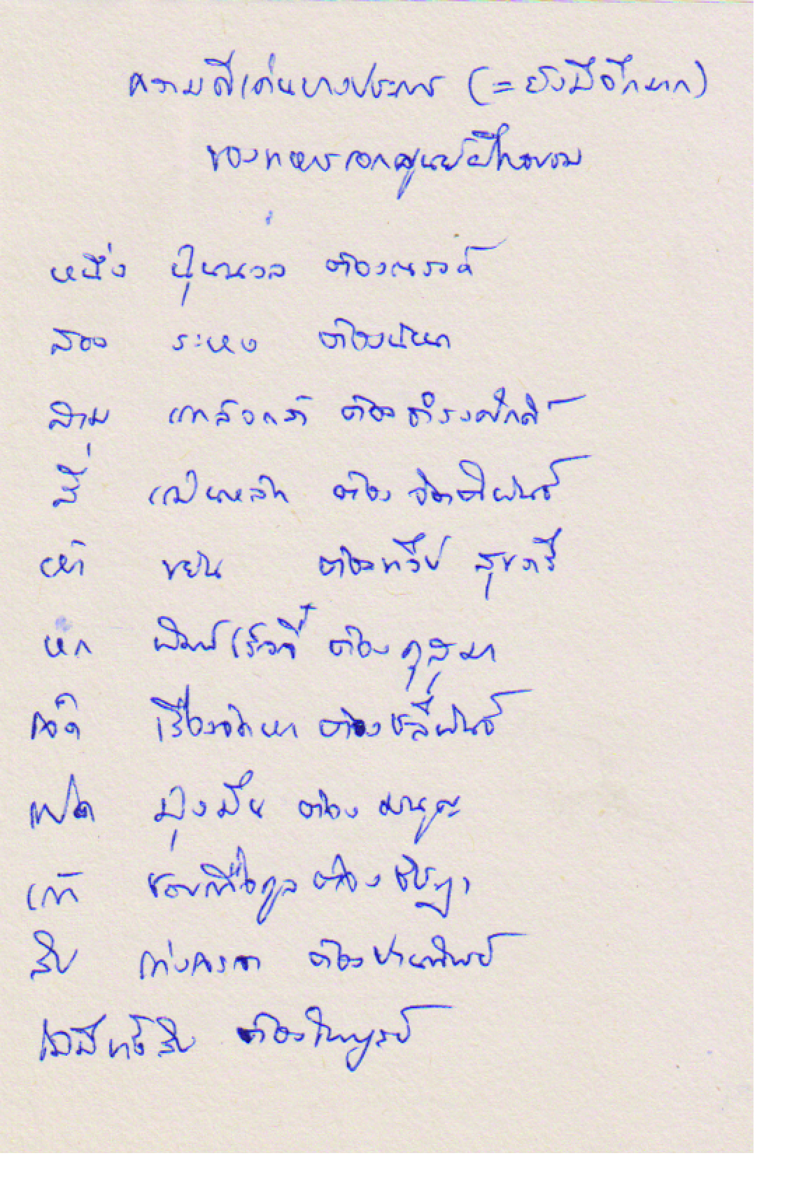 ความดีเด่นบางประการ (= ยังมีอีกมาก) ของทหารเอกศูนย์ฝึกอบรม