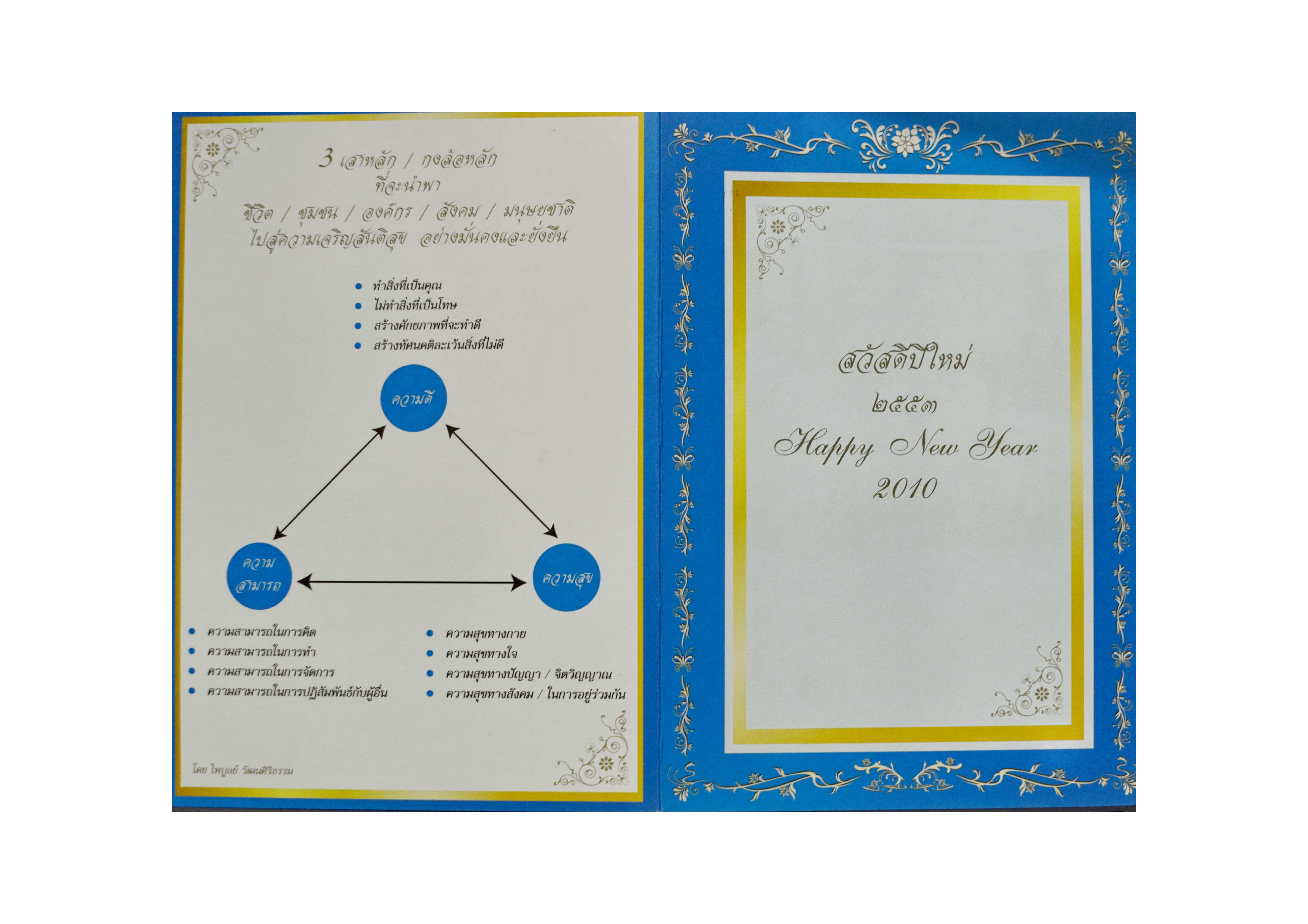 บัตรอวยพร สวัสดีปีใหม่ พ.ศ.2553